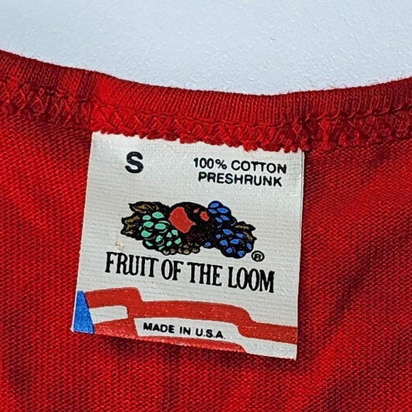 Vintage FRUIT Of The LOOM Single Stitch Canada 125 Shirt Mens S 1992 Tank 90s - Picture 2 of 13